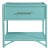 Olympia One-Drawer Nightstand in Turquoise For Sale