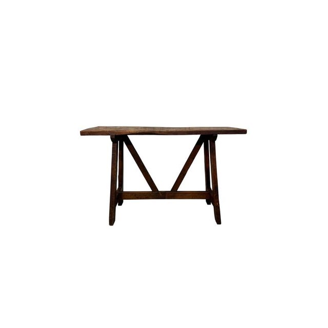 Wood 19th Century Fir Wood Refectory Table For Sale - Image 7 of 7