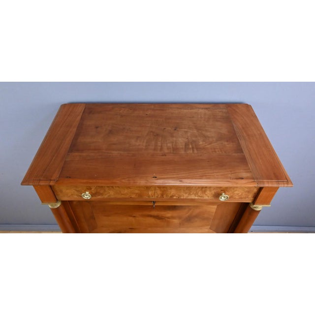 Wood Mid-19th Century Empire Cherrywood Secretary For Sale - Image 7 of 18