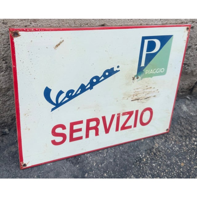 Vintage Piaggio Vespa Sign, 1960s For Sale - Image 4 of 6