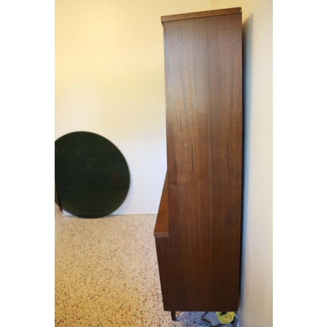 MidCentury Modern Teak and Walnut Display by Stanley Furniture Chairish