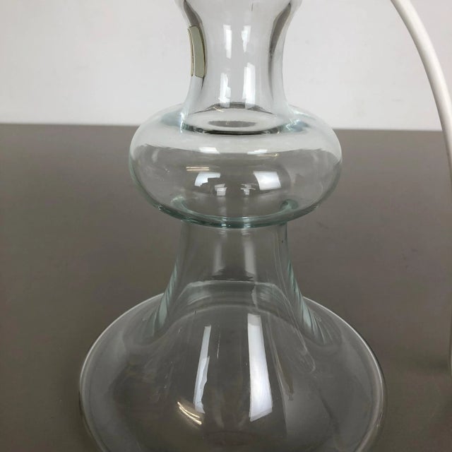 Danish Modern Drop Clear Glass Table Light Base from Holmegaard, 1960s For Sale - Image 9 of 16