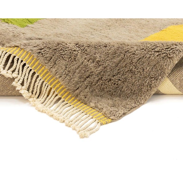 Green Hand-Knotted Wool Rug by Azele Studio For Sale - Image 8 of 11