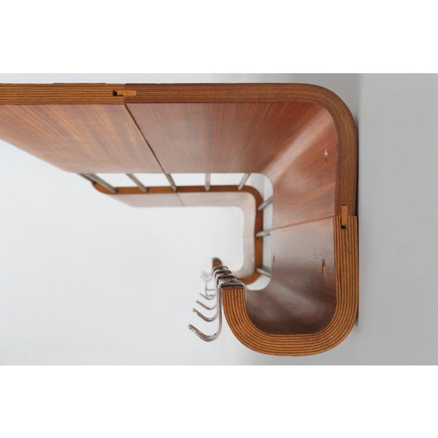 Mid-Century Coat Rack in Bent Plywood attributed to De Coene, Belgium, 1960s For Sale - Image 10 of 14