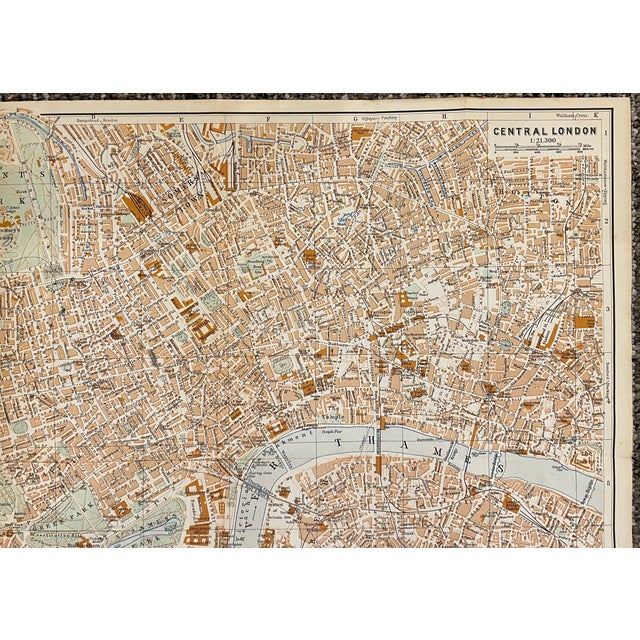 English Central London Map For Sale - Image 3 of 5