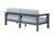 Sardinia Aluminum Frame Outdoor 74" Love Seat / Sofa - Gray Cushions For Sale - Image 12 of 18