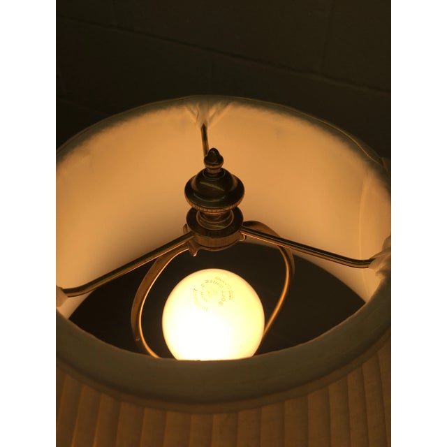 Vintage French Style Brass Swing-Arm Floor Lamp & Shade by Frederick Cooper For Sale - Image 10 of 13