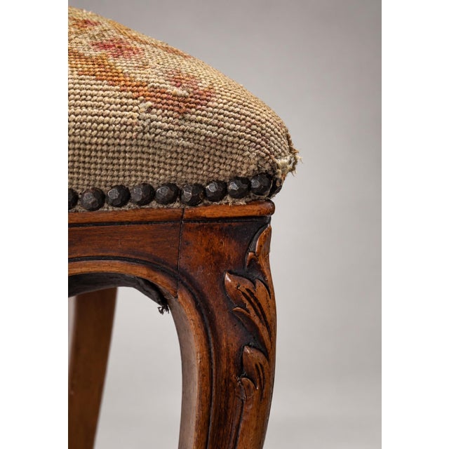 Textile 19th Century French Louis XV Style Footstool For Sale - Image 7 of 7