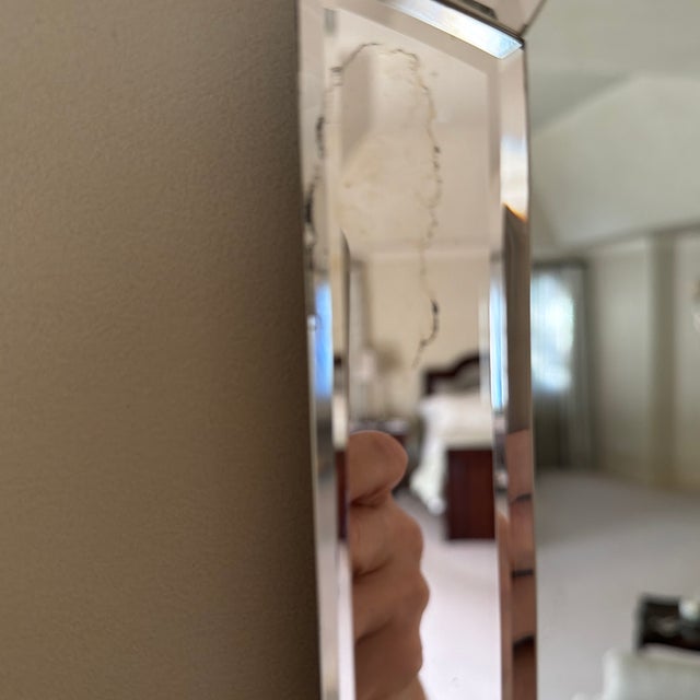 Transparent Late 20th Century Venetian Etched/Beveled Glass Mirror. For Sale - Image 8 of 10
