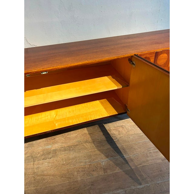 Wood Vintage Teak Marquetry Sideboard, 1960s For Sale - Image 7 of 11