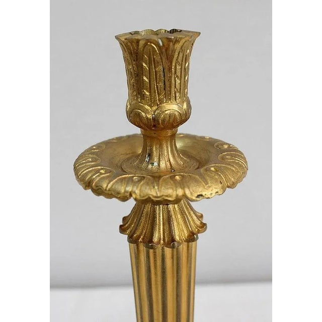 Golden Bronze Torches, Early 20th Century, Set of 2 For Sale - Image 6 of 18