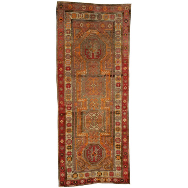 Vintage Turkish Oushak Runner - 3′3″ × 7′11″ For Sale