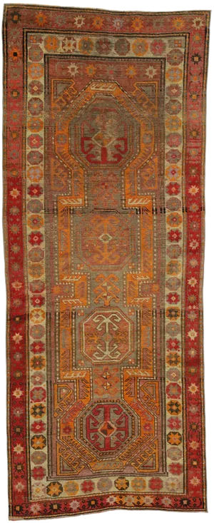 Vintage Turkish Oushak Runner - 3′3″ × 7′11″