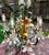 Vintage 1960’s Italian Hand Painted Polychrome 5 Arm Metal Tole Chandelier With Lilies For Sale In Dallas - Image 6 of 12
