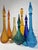 Green A Symphony of Saturated Light attributed to Empoli Genie Bottles, 1960s, Set of 7 For Sale - Image 8 of 13