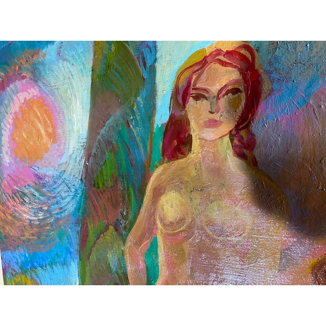 Bathing Ladies Was With Blue Horse / Acrylic on Canvas by Zami Rowsky For Sale - Image 12 of 12