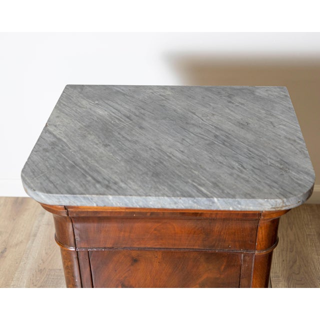 Wood Pair of Charles X bedside tables. Genoa, early 19th century For Sale - Image 7 of 12