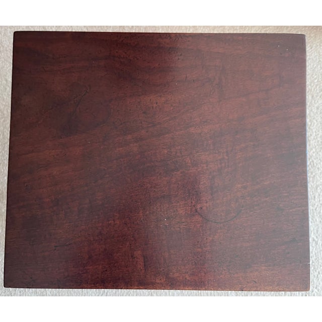 Traditional Antique English Mahogany Side Table-Flip Top For Sale - Image 3 of 6