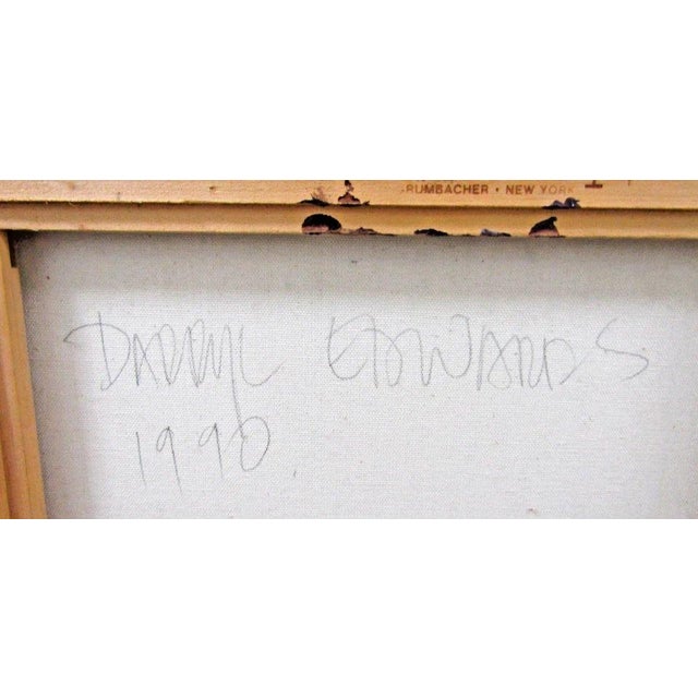 Taupe Darryl Edwards Excavation Site 1990 Abstract Expressionist Diptych Oil Painting For Sale - Image 8 of 10