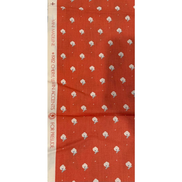 1982 Cheryl Lewin Accents "Mini Madeline" Calico Fabric, 2.7 Yards For Sale - Image 4 of 4