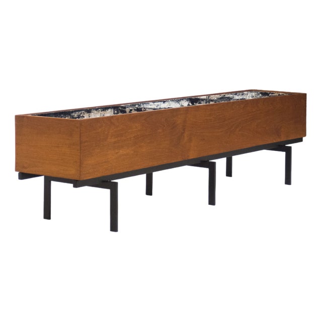 Large Vintage Teak Planter For Sale