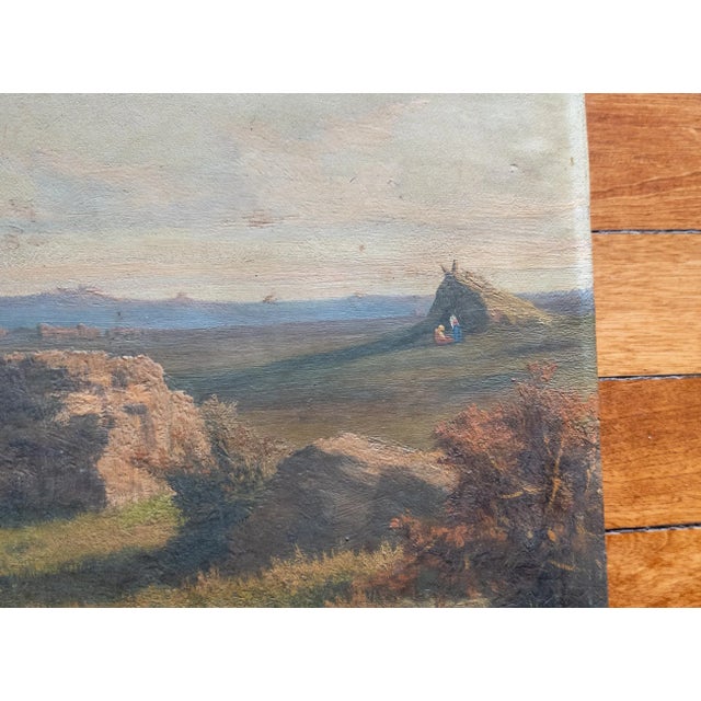 19th Century Italian Landscape Painting of Roman Aqueduct Ruins After Corrodi For Sale - Image 13 of 16