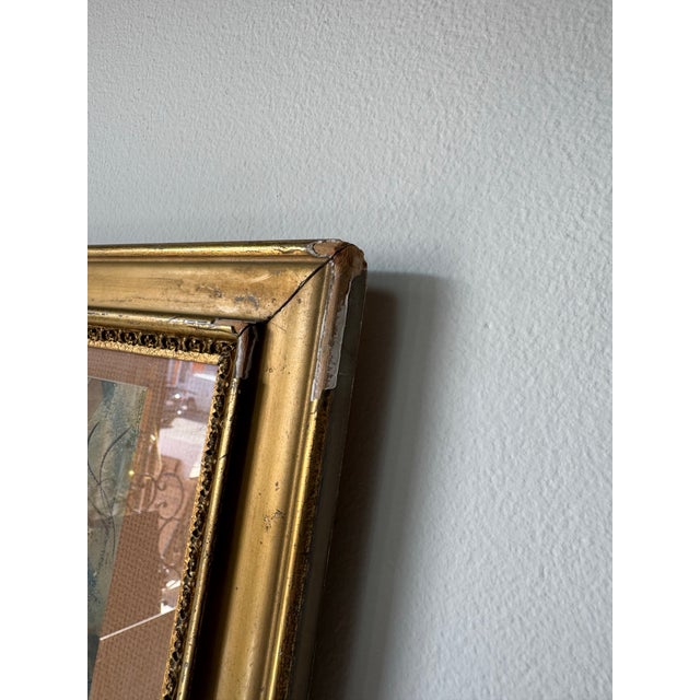 1961 Virel Impressionist Abstract Watercolor Painting – Framed Under Glass/ Sold For Sale - Image 10 of 12