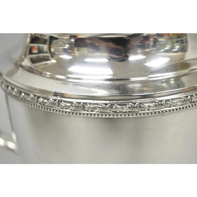 Vintage Wma Rogers Victorian Silver Plated Bulbous Footed Water Pitcher For Sale - Image 4 of 13