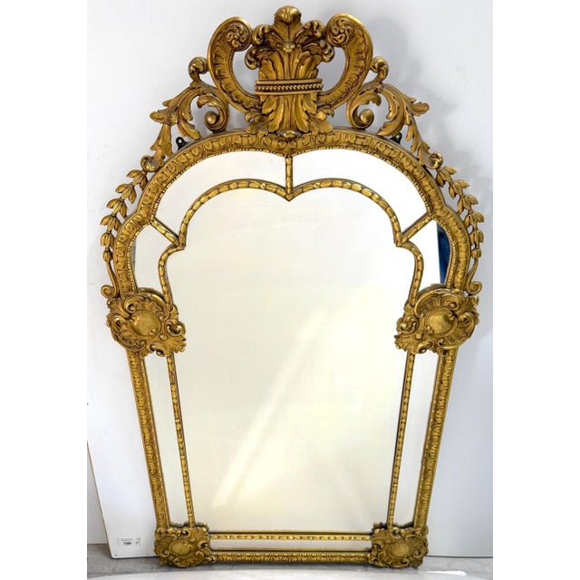 Fine French Régence / Neoclassical Style Giltwood Mirror Paris, circa 1925 For Sale - Image 10 of 18