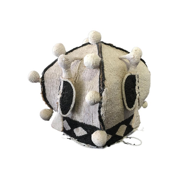 African Yoruba Beaded King Crown Nigeria Chairish