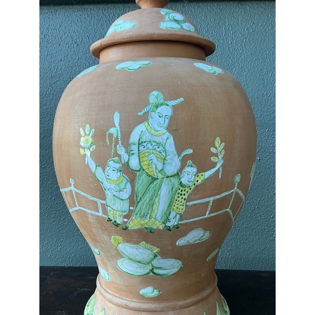 Vintage Regency Chinoiserie Lidded Urn For Sale - Image 12 of 12