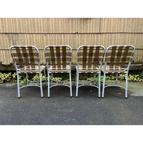 Vintage Aluminum Table and Chair Set For Sale - Image 11 of 14