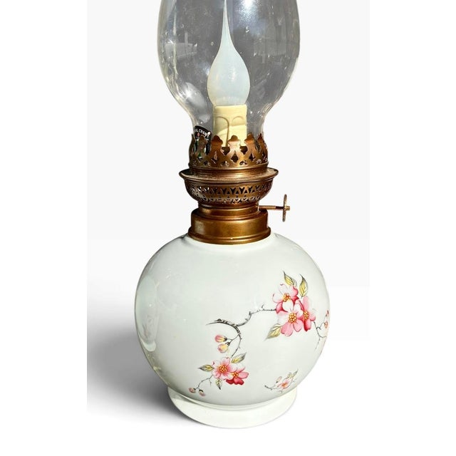 Vintage Limoges Floral Porcelain Electric Lamps - Pair For Sale - Image 9 of 18