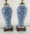 Chinese Chinoiserie Pair of Blue and White Table Lamps For Sale - Image 4 of 12