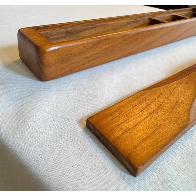 Vintage Danish Organic Modern Teak Wood Decorative Box For Sale - Image 10 of 11