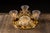 Vintage Four-Lamp Flush Mount Brass Light Fixture With Floral Motif For Sale In Chicago - Image 6 of 17