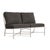 Brown Jordan Venetian Armless Loveseat, Dove frame with Fusion Charcoal fabric For Sale - Image 12 of 12