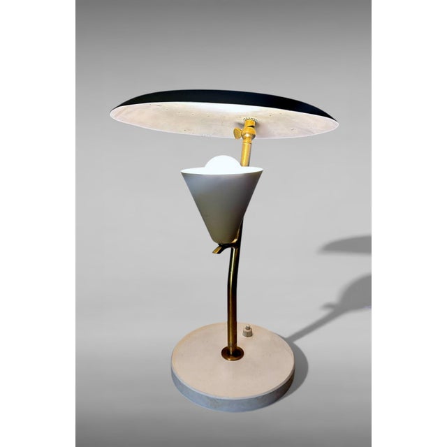 Mid 20th Century Italian Adjustable Table Lamp in Metal and Brass For Sale - Image 11 of 18