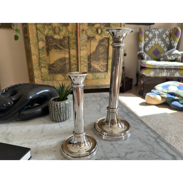 Luise Silver-Plated Candleholders by Lambert, 1967, Set of 2 For Sale - Image 10 of 15