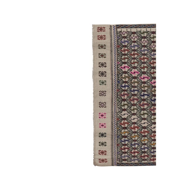 Handwoven Turkish Petite Kilim Rug 3'9'' X 5' For Sale - Image 4 of 13