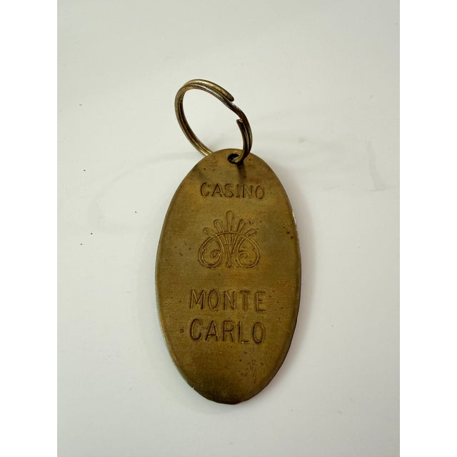 Brass Vintage Casino Monte Carlo Keychain, Fob; Lowell Sigmund 1976 For Sale - Image 8 of 8