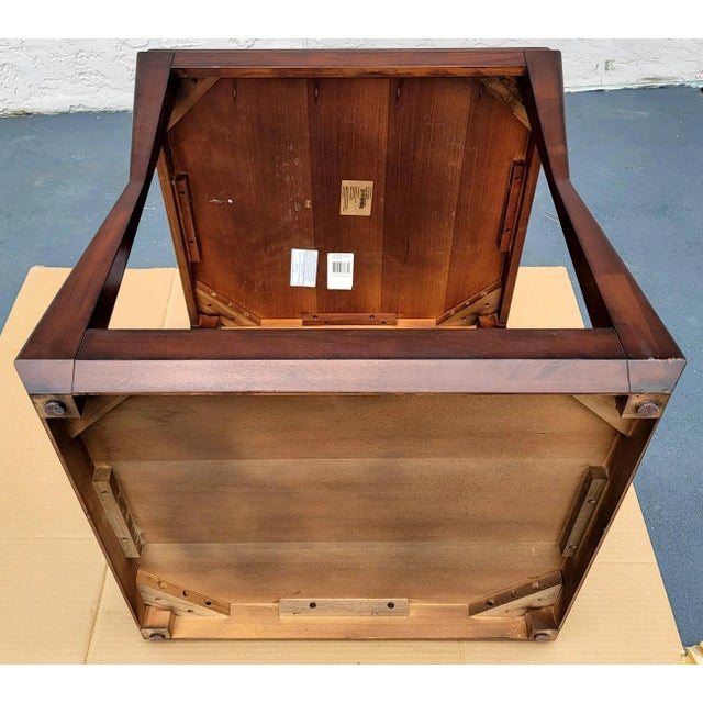 Brown Century Furniture Paragon Club Decoeur Mahogany Solids Chairside Table For Sale - Image 8 of 10