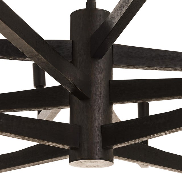 Black Arteriors Home Griff Black Iron Large Chandelier For Sale - Image 8 of 10