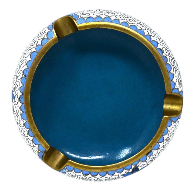 1960s 1960s Beijing Jingfa Cloisonné Trinket Trays / Ashtrays - Set of 3 For Sale - Image 5 of 18