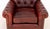 George Smith George Smith Red Leather Upholstered Club Chair For Sale - Image 4 of 7