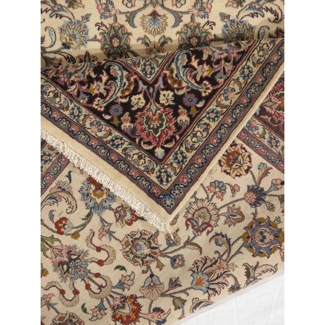 Antique Persian Mashad Wool Rug 6'5" X 9'8" For Sale - Image 4 of 4