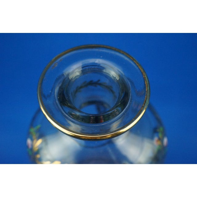 Antique Crystal Decanter Bottle with Gold Decorations by Ludwig Moser, 1890s For Sale - Image 11 of 18