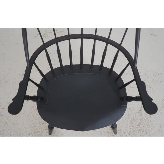 Wood Set of 6 Black Sue Dick Windsor Dining Room Chairs For Sale - Image 7 of 18