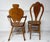 This is an absolutely gorgeous and unique set of the antique cherry armchair and a side chair. Both chairs are solid and...