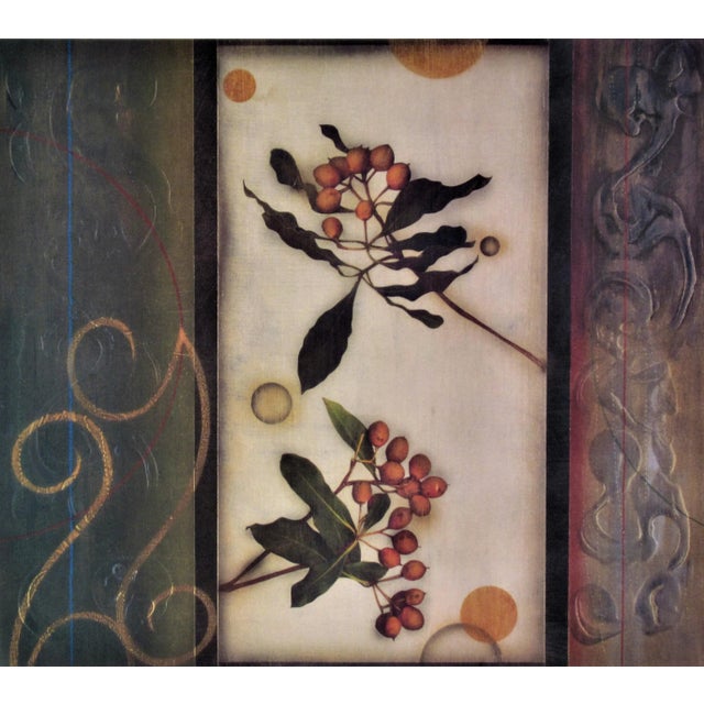 This artwork titled "Light and Two Branches" c.2010 is an offset lithograph on paper by Japanese artist Kaoru Mansour,...